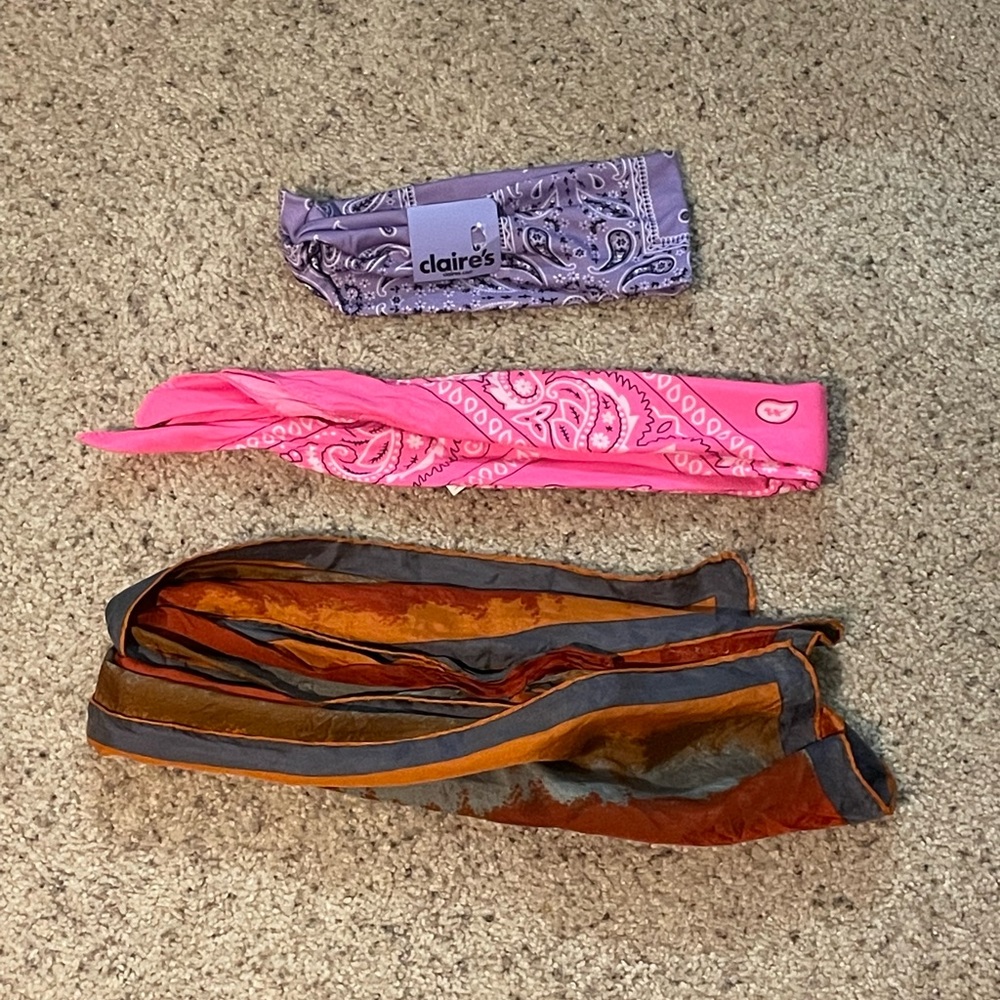 Bandanna/Scarf Bundle. Top two are from Claire’s and still have tags on them.